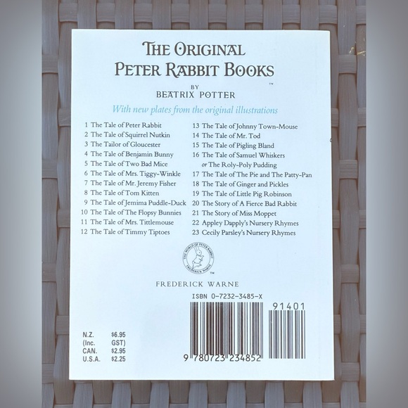 Vintage Book The Tale of Peter Rabbit by Beatrix Potter 1989 Softcover Edition - Picture 3 of 10